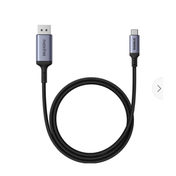 CABLU video Baseus, USB Type-C (T) la DisplayPort (T), 2m, rezolutie maxima 8K UHD la 60 Hz, negru B0063370D111-01 (timbru verde 0.18 lei) - 6932172650353 