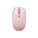 MOUSE Baseus PC sau NB wireless, 2.4GHz si Bluetooth, optic, 800/ 1200/1600 dpi,butoane/scroll 3/1, roz,B01055503413-00 (timbru verde 0.18 lei) - 6932172632854 
