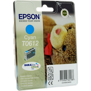 Cartus Cerneala Epson T0612 Cyan capacitate 250 pagini for D88/ D68PE/ DX4800/ DX4850/ DX4200/ DX4250/ DX3800/ DX3851 C13T06124010
