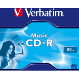 Consumabil CD-R VERBATIM 700MB, 80min, viteza 16x, set 10 buc (43364), Jewel Case, MUSIC 43365 