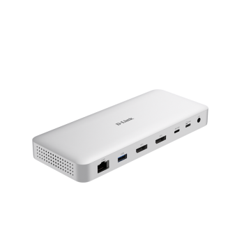 DOCKING STATION D-LINK, 9-in-1 USB 4, conectare PC Type-C, porturi: 2 x USB, 2 x USB Type-C 4.0, 2 x DP 1.4, 1 x USB Type-C 4.0 with DP 1.4, 1 x RJ45 (2.5 Gbps), USB Type-C cablu 50 cm, alb  