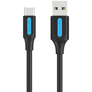Cablu alimentare si date Vention, USB 2.0 (T) la USB Type-C (T), 1.5m rata transfer 480 Mbps, invelis PVC, negru, COKBG (timbru verde 0.18 lei) - 6922794748651 