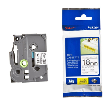 Banda Laminata WB Black on White, TZS241-WB, compatibil cu Brother P-Touch D400|D450|D600VP|E300VP|E550WVP|H500|P700|P750W, 8m, incl.TV 0 RON, TZS241-WB 