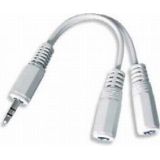 Splitter Audio Gembird CCA-415W 3.5 jack la 2 x stereo socket 10 cm