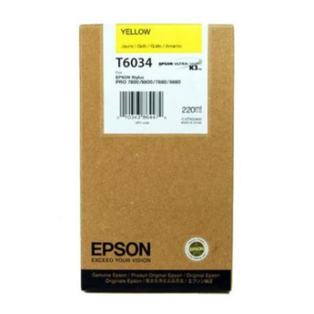 Cartus Cerneala Epson T6034 Yellow 220ml for Stylus Pro 7800, 7880, 9800, 9880 C13T603400