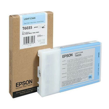 Cartus Cerneala Epson T6035 Light Cyan 220ml for Stylus Pro 7800, Stylus Pro 7880, Stylus Pro 9800, Stylus Pro 9880 C13T603500