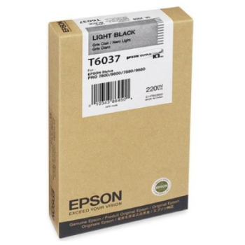 Cartus Cerneala Epson T6037 Light Black 220ml for Stylus Pro 7800, Stylus Pro 7880, Stylus Pro 9800, Stylus Pro 9880 C13T603700