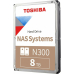 HDD Toshiba N300 8TB SATA-III 7200RPM 25 HDWG480UZSVA