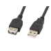 Lanberg extension cable USB 2.0 AM-AF 1.8m black