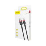 CABLU alimentare si date Baseus Cafule, Fast Charging Data Cable pt. smartphone, USB la USB Type-C, 100W, braided, 2m, rosu + negru CATKLF-C91 (timbru verde 0.08 lei) - 6953156278240 