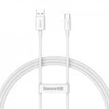 CABLU alimentare si date Baseus Superior SUPERVOOC, Fast Charging Data Cable pt. smartphone, USB la USB Type-C, 65W, 2m, alb CAYS000901 (timbru verde 0.08 lei) - 6932172612900 CAYS001002