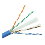 Cablu U/UTP, categoria 6, 24AWG, manta LSZH, Dca-s1,d2,a1, albastru, Emtex (305m) EMT-UTP6-24AWG-LSZH-DCA