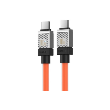 CABLU alimentare si date Baseus CoolPlay, Fast Charging Data Cable pt. smartphone, USB Type-C la USB Type-C 100W, 1m, portocaliu CAKW000207 (timbru verde 0.08 lei) - 6932172626679 
