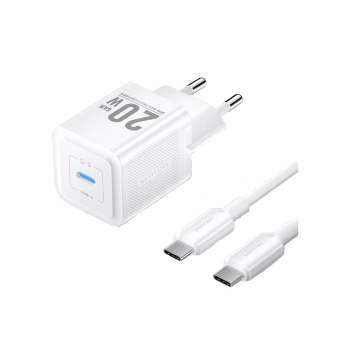 Incarcator retea Vention, , 20W, PD 20W, 1 x USB-C, cablu USB-C 1m inclus, alb, 
