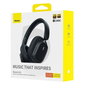 CASTI Baseus Bowie H1i, pt smartphone, wireless, bluetooth 5.3, microfon pe casca, noise cancelation, Hi-Res Sound, 100 ore viata baterie, negru A00050402113-00 (timbru verde 0.18 lei) - 69321726317 