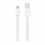 TNB FLAT MICRO USB CABLE 30CM - WHITE 
