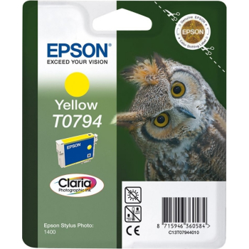 Cartus Cerneala Epson T0794 Yellow 715 pagini for Epson Stylus Photo R1400 C13T07944010