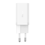 INCARCATOR retea Baseus GaN5 Pro, Quick Charge 40W, 2 x USB Type-C, alb CCGP180102 (timbru verde 0.18 lei) - 6932172627911 