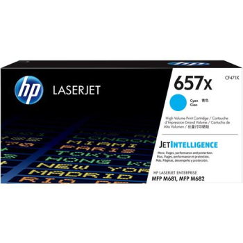 Toner Original HP Cyan, nr.657X, pentru Laser Jet MFP 681z|681f|682z|681dh, 23k, incl.TV 1.2incl.TV CF471X Toner Original HP Cyan, nr.657X, pentru Laser Jet MFP 681z|681f|682z|681dh, 23k, incl.TV 1.2incl.TV CF471X