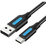 Cablu alimentare si date Vention, USB 2.0 (T) la USB Type-C (T), 0.25m rata transfer 480 Mbps, invelis PVC, negru, COKBC (timbru verde 0.18 lei) - 6922794748620 