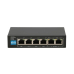 EXTRALINK EUROS V2 Switch 6x10/100Mbps; 2xUplink; Ports 1-4 PoE 802.3AF/AT 60W