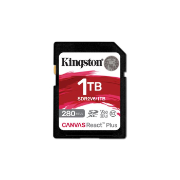 Card memorie Kingston 1TB SDXC CANVAS REACT PLUS U3/UHS-II 280R/150W V60 FULL HD/4K SDR2V6/1TB