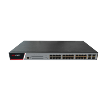 Switch 24 porturi PoE 1000Mbps, 370W, 4 porturi RJ45/SFPGigabit combo, management - HIKVISION DS-3E2528P  
