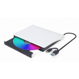 DVD-RW extern, GEMBIRD, interfata USB-C 3.1, negru-alb, DVD-USB-03-BW (timbru verde 0.8 lei) 