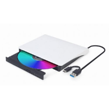 DVD-RW extern, GEMBIRD, interfata USB-C 3.1, negru-alb, DVD-USB-03-BW (timbru verde 0.8 lei) 