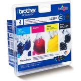 Cartus Cerneala Brother LC980VALBP Set contine BK/M/C/Y capacitate 1 x 300, 3 x 260 pagini for Brother DCP-145C, DCP-165C, DCP-195C, DCP-365CN, DCP-375CW, MFC 250C, MFC 290C, MFC 295CN