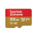Card memorie SanDisk EXTREME MICROSDXC 512GB+SD/ADAPATER 190MB/S 130MB/S A2 C10 SDSQXAV-512G-GN6MA