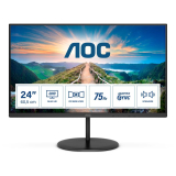 MONITOR AOC 23.8 inch, home | office, IPS, WQHD (2560 x 1440), Wide, 250 cd/mp, 4 ms, DisplayPort | HDMI, Q24V4EA (timbru verde 7 lei)  