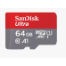 Card memorie SANDISK ULTRA MICROSDXC 64GB +/SD ADAPTER 140MB/S A1 CLASS 10 SDSQUAB-064G-GN6MA