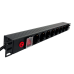 Priza de rack 19 inch, PDU 1U, 8 posturi Schuko cu alimentare C14, Eco Xcab ECOXCAB-819-C14