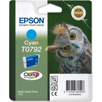 Cartus Cerneala Epson T0792 Cyan 1000 pagini for Stylus Photo 1400 C13T07924010