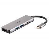 Hub USB D-Link USB-C 5-PORT USB HUB+HDMI/WITH CARD READER DUB-M530