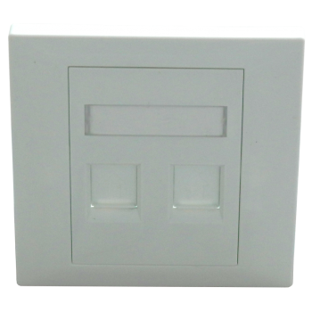 Faceplate Keystone RJ45,86x86, 2 porturi, EMTEX, EMT-FP8686-2 