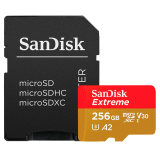 Card memorie SanDisk EXTREME PLUS MICROSDXC 256GB+SD/ADAPTER 200MB/S 140MB/S A2 C10 V SDSQXBD-256G-GN6MA