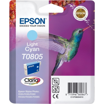 Cartus Cerneala Epson T0806 Light-cyan Claria for Stylus Photo P50, R265, R285 /360,RX560 RX585, PX700W,PX800FW, PX810, PX710 C13T08054011