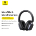 CASTI Baseus Bowie H1s, multimedia, wireless, bluetooth 5.4, microfon pe casca, noise cancelation, Hi-Res Sound, 120h viata baterie, negru 