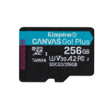 Card memorie Kingston 256GB MSDXC CANVAS GO PLUS 170R/A2 U3 V30 SINGLE PACK W/O ADPTR SDCG3/256GBSP