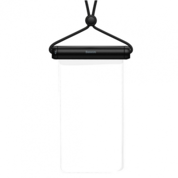 HUSA IMPERMEABILA Baseus, pentru smartphone diagonala maxima 7.2 inch, transparenta cu zip negru FMYT000001 - 6932172610968 