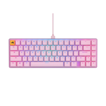 Glorious PC Gaming Race Tastatura mecanica gaming RGB GMMK 2 Compact, Fox Linear Switches, USB-C, US layout, Roz GLO-GMMK2-65-FOX-P (timbru verde 0.8 lei) 