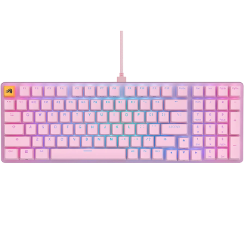 Tastatura Glorious PC Gaming Race mecanica gaming RGB GMMK 2 Full-Size, Fox Linear Switches, USB-C, US layout, Roz GLO-GMMK2-96-FOX-P (timbru verde 0.8 lei) 