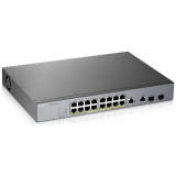 GS1350-18HP pt CCTV | 18 x 10/100/1000 Mbps Mbit/s | 2 10/100/1000 SFP|16 x POE | Smart Management | PoE | Montabil in rack DA