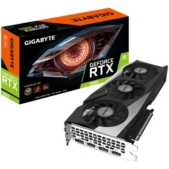 PLACA VIDEO GIGABYTE GeForce RTX 3060 GAMING OC, 12 GB GDDR6 192 biti, PCI Express 4.0 x 16, HDMI x 2 DisplayPort x 2, sistem racire aer, GV-N3060GAMING OC-12GD 2.0 