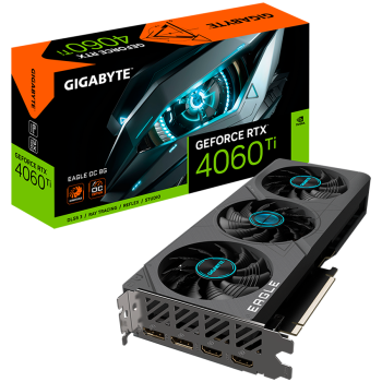 Placa video GIGABYTE Video Card NVIDIA GeForce RTX 4060 TI EAGLE OC 8G, GDDR6 8GB/128bit, PCI-E 4.0 x8, 2xHDMI, 2xDP, 1x8-pin, ATX 2-slot, Retail GV-N406TEAGLE OC-8GD 