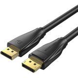 Cablu video Vention, DisplayPort(T) la DisplayPort(T), 1.5m, rezolutie maxima 8K la 60Hz/4K la 120Hz, conectori auriti, cupru/argint, invelis PVC, negru, HCDBG (timbru verde 0.18lei) - 692279476206 