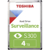 HDD TOSHIBA 4TB, S300, 5.400 rpm, buffer 128 MB, pt supraveghere, HDWT840UZSVA 