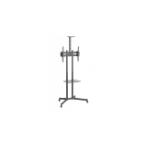 Stand TV mobil pe roti, rafturi pentru dispozitive multimedia, 37 - 70 inch, reglabil, negru, Techly, ICA-TR216T ICA-TR216T 